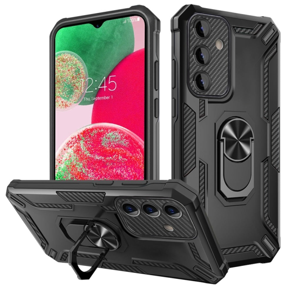 Funda para Zte A7S Holder Parante + Anillo Negro
