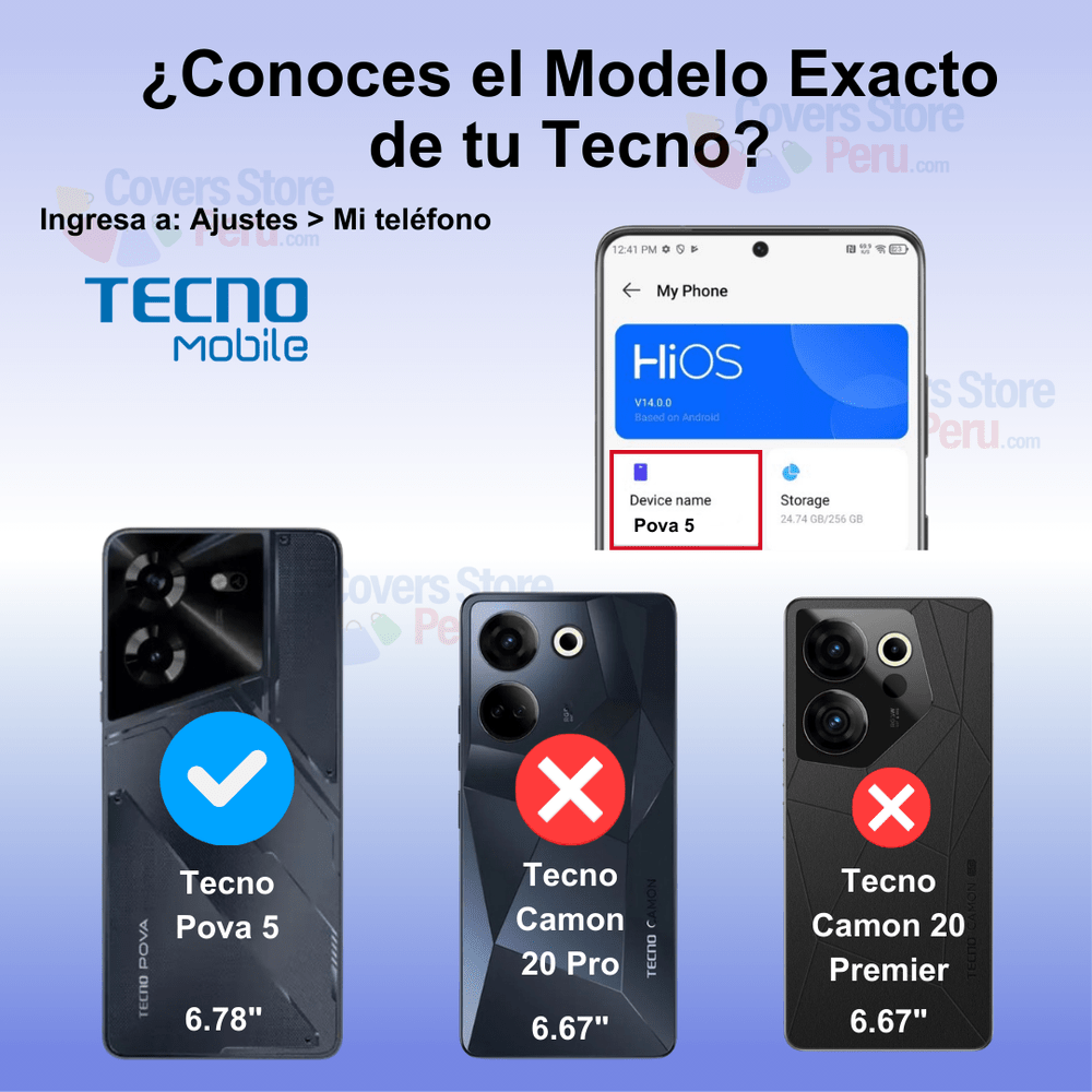 Funda Case para Tecno Pova 5 Flip Cover Negro Antishock