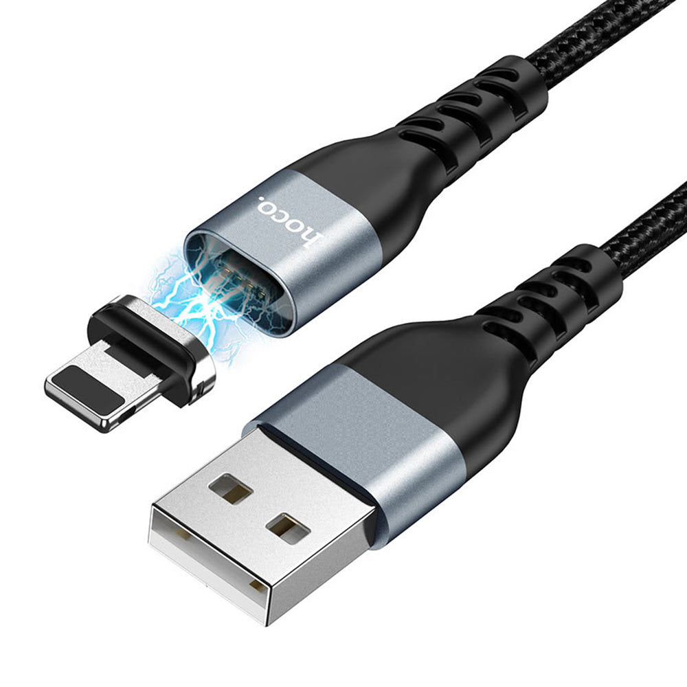 Cable Magnetico USB a Lightning 1.2m Hoco U96 Negro Calidad