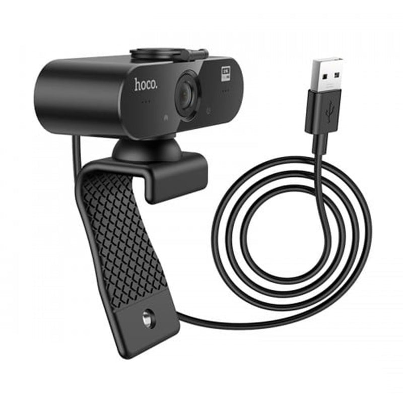 Web cam para PC Conexión USB 2K, 1080P HD Hoco DI06 Negro