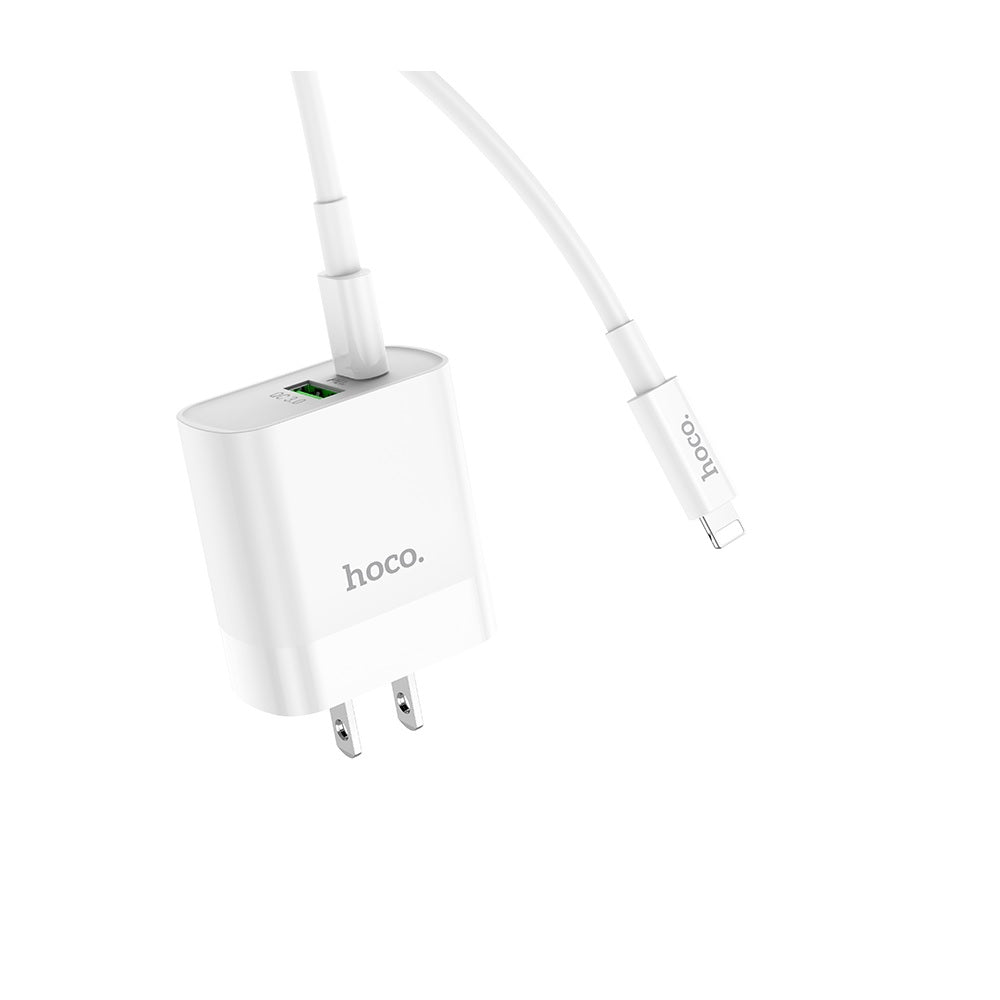 Cargador Cable Hoco C80 Tipo C a IP PD20W Rápida Blanco