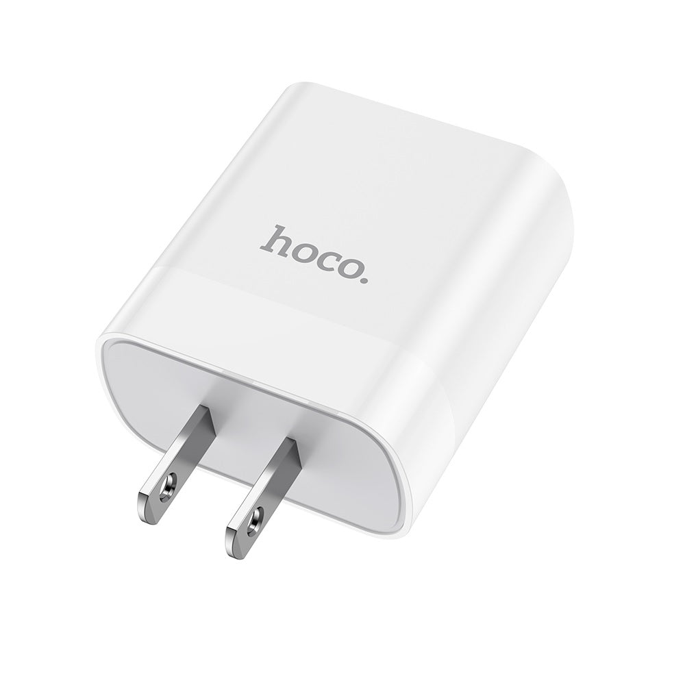 Cargador Pared Hoco C80 Carga Rapida PD20W QC3.0 Dado Blanco