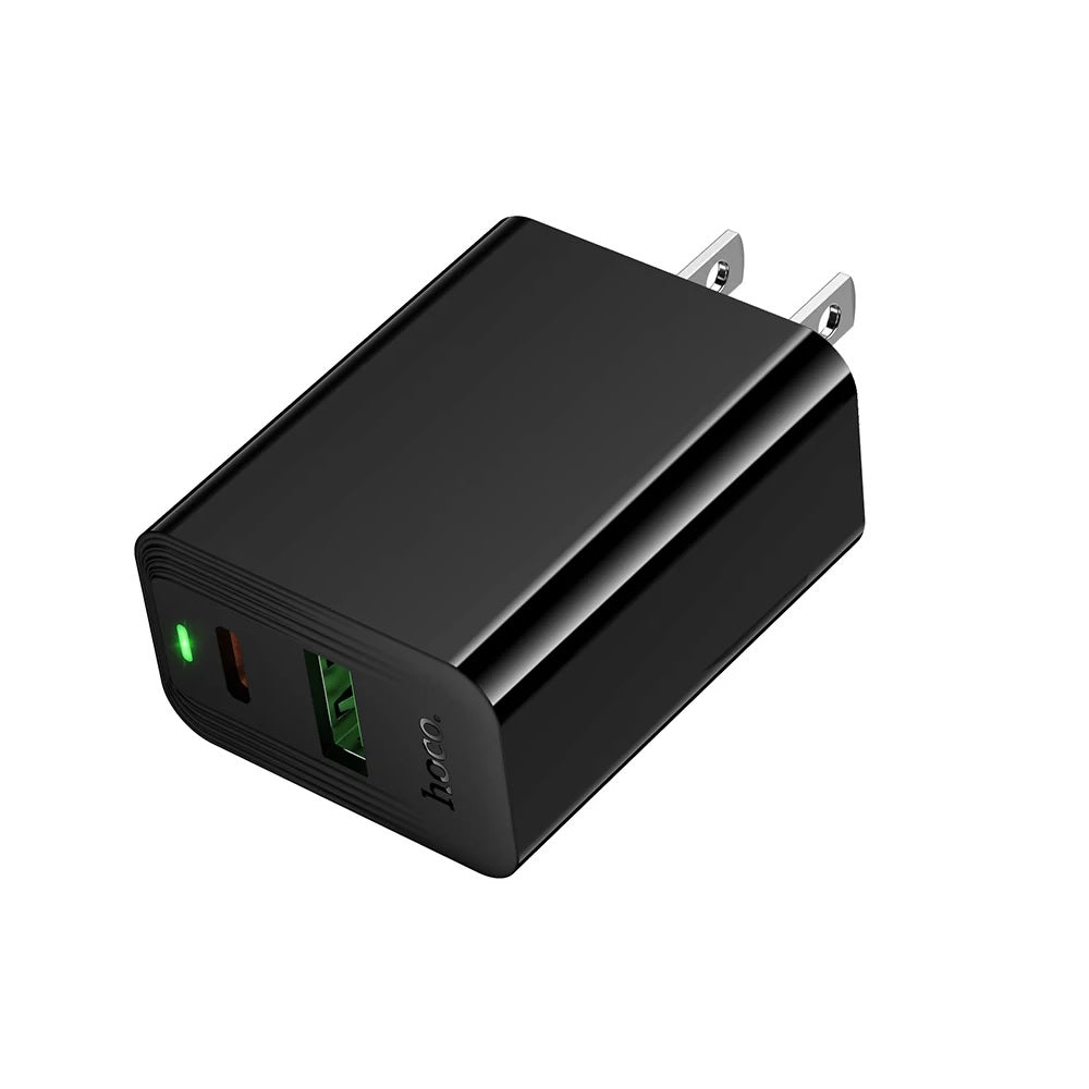 Cargador Pared Hoco CS94 Carga Rapida PD20W QC3.0 Dado Negro