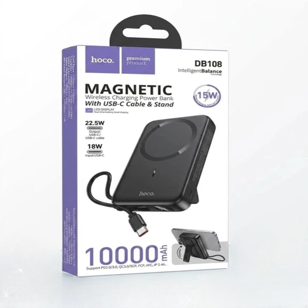 Power Bank Magsafe Pantalla 10000mAh Hoco DB108Negro