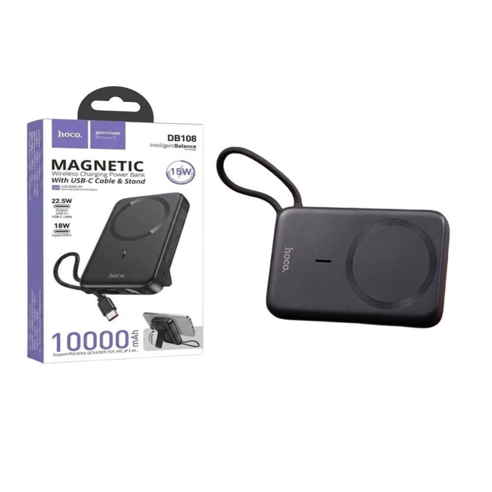 Power Bank Magsafe Pantalla 10000mAh Hoco DB108Negro
