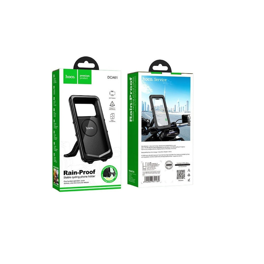 Soporte Celular para Moto Hoco DCA61 Funda Impermeable Negro