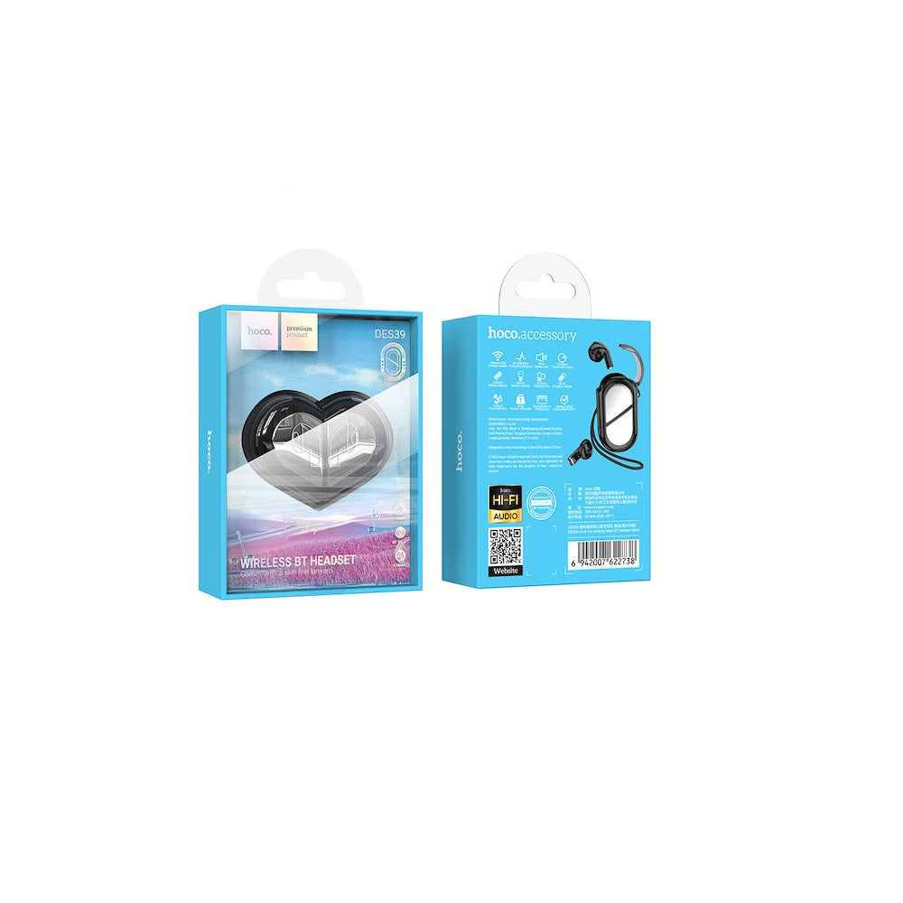 Audífonos Inalambricos Hoco DES39 Bluetooth Corazon Negro