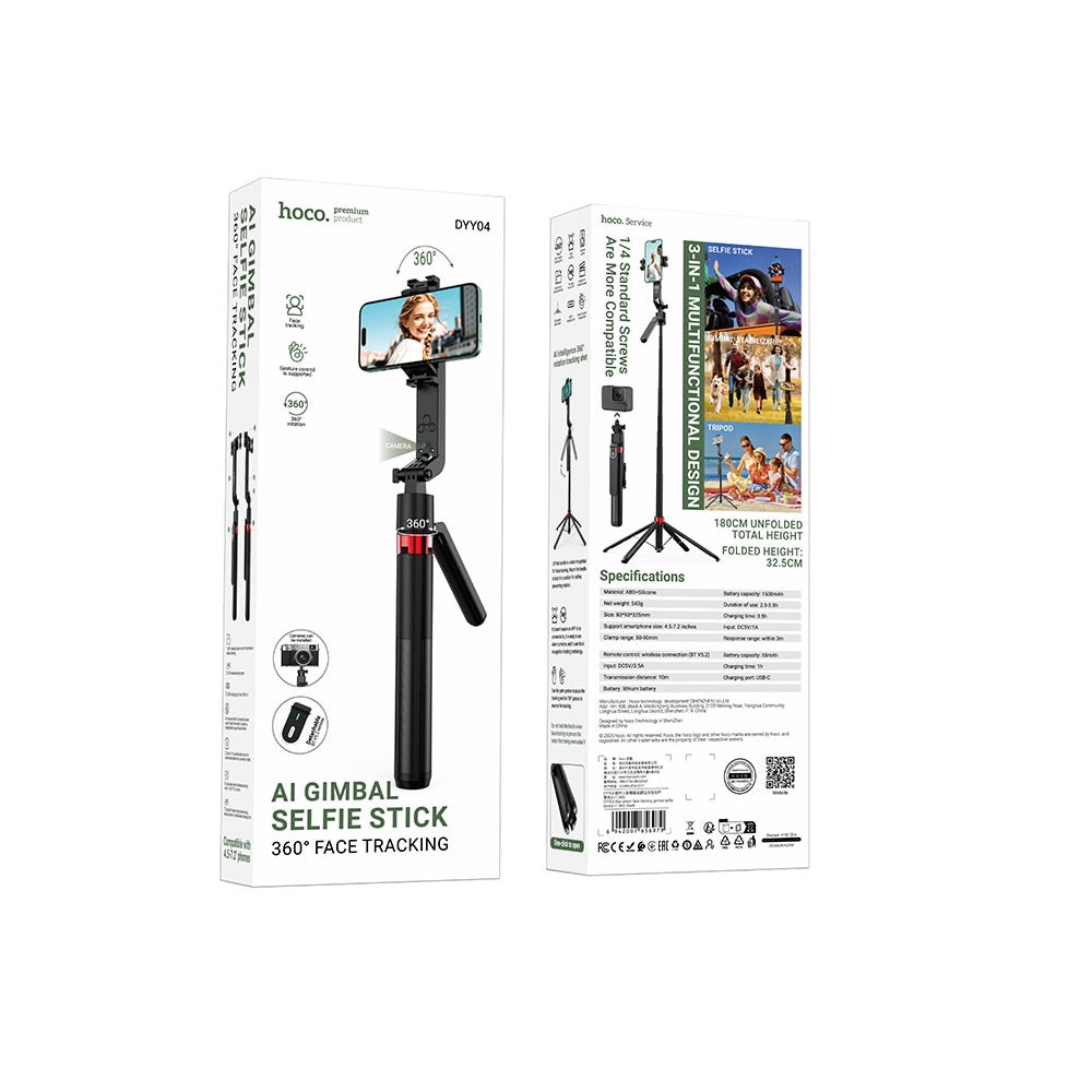 Baston Selfie Stick Tripode Hoco DY04 Negro