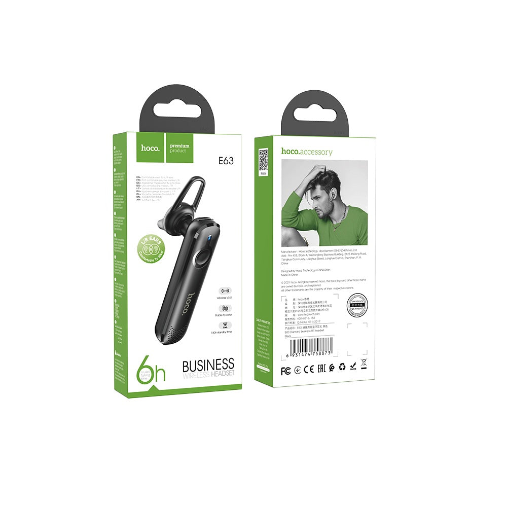 Audífonos Inalambricos Hoco E63 Bluetooth Manos Libres Negro