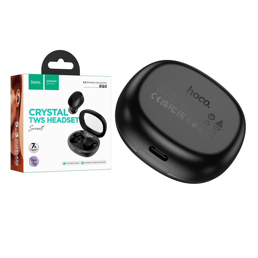Audifonos Bluetooth InalambricosHoco EQ3 Pantalla LED Negro