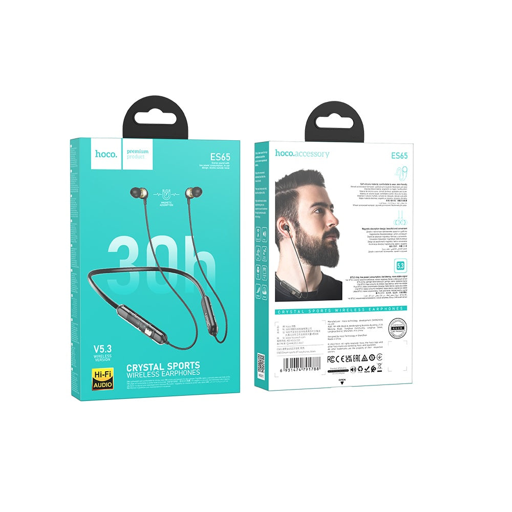 Audifonos Bluetooth Hoco ES65 Dream Sports Negro