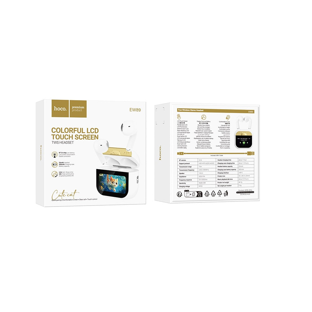 Audífonos Inalambricos Hoco EW89 Bluetooth Blanco