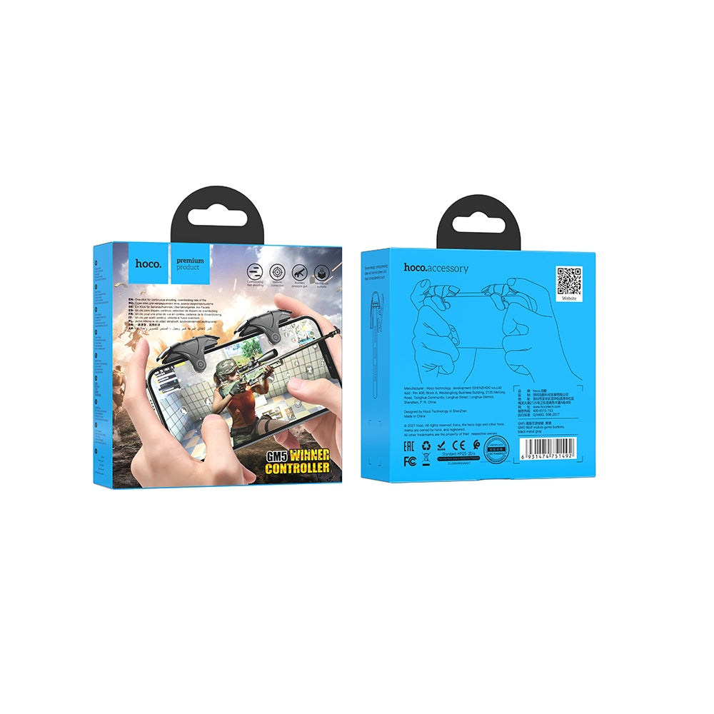 Gatilleros Gamer Alta Sensibilidad y Control Hoco GM5 Negro