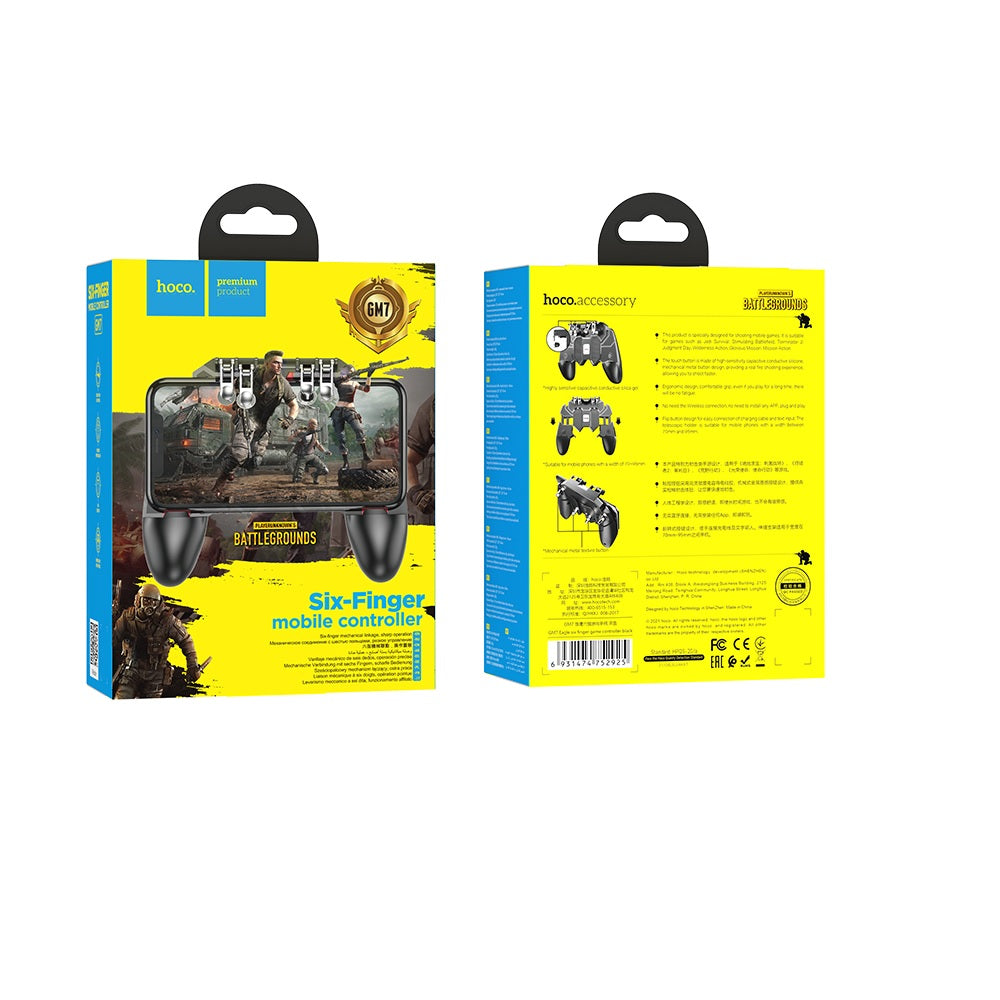 Gatilleros Gamer Alta Sensibilidad y Control Hoco GM7 Negro
