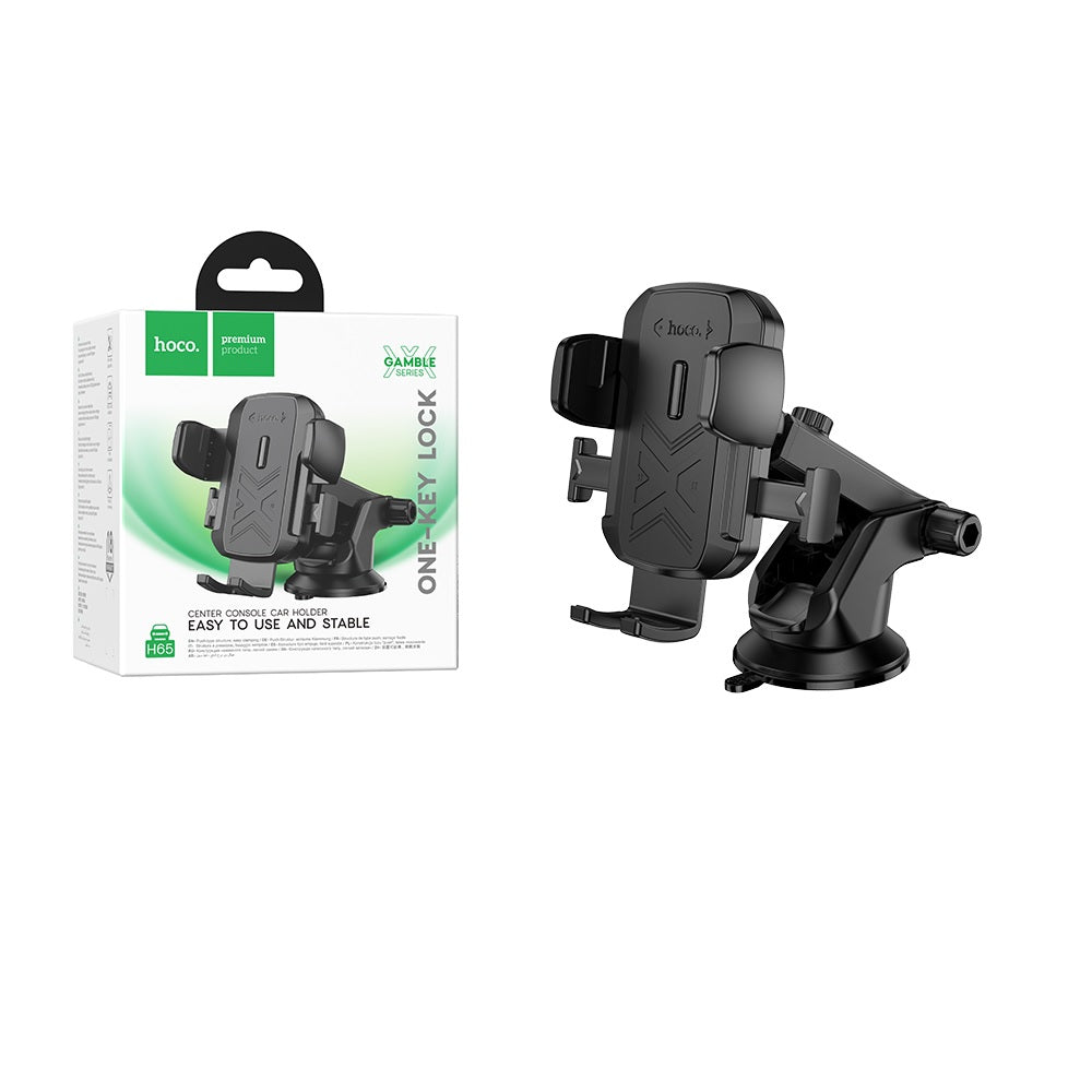 Soporte Celular para Auto Hoco H65 Gamble Tablero Negro