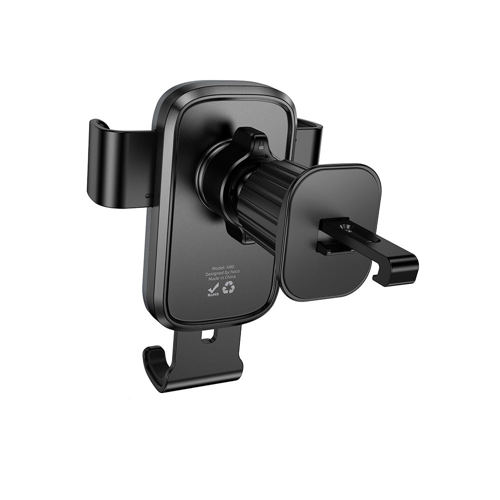 Soporte Celular para Auto Hoco H80 Rejilla Gravedad Negro