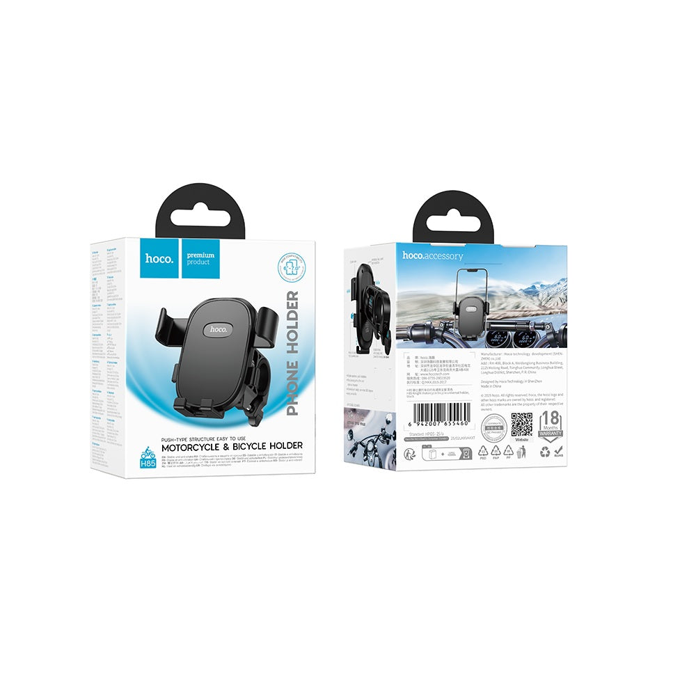 Soporte para celular Hoco H85 Moto Negro