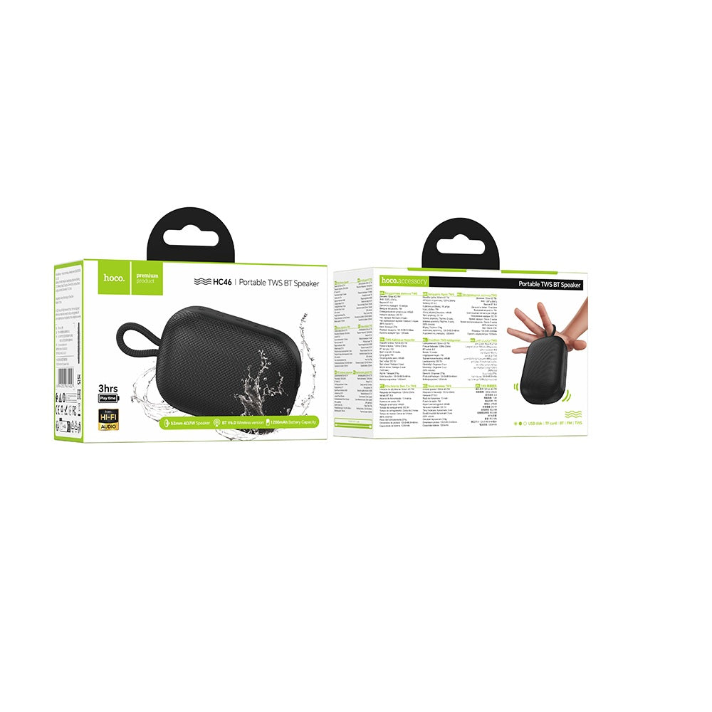 Parlante Bluetooth Estrellato Luces LED Hoco HC46 Negro