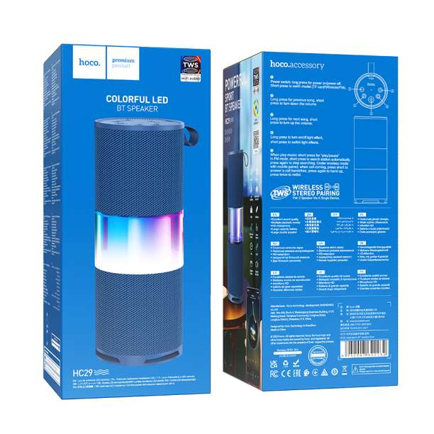 Parlante Inalámbrico Bluetooth Deportivo Hoco HC29 Azul