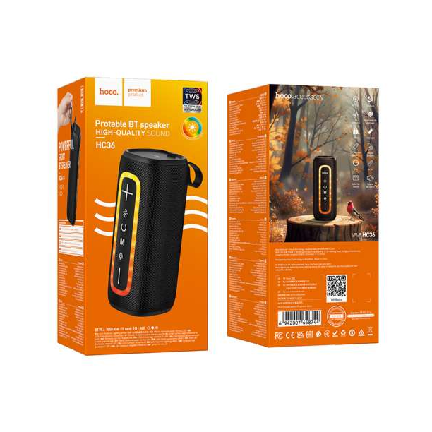 Parlante Inalámbrico Bluetooth Deportivo Hoco HC36 Negro