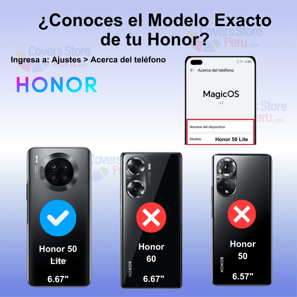 Funda para Honor 50 lite Space Original Transparente