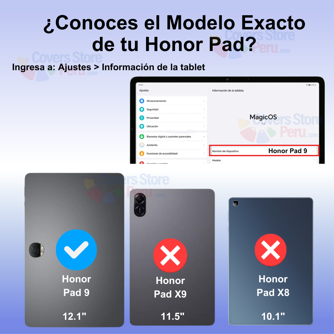 Funda para Honor Pad 9 12.1" Imantada+ Portalápiz Rojo