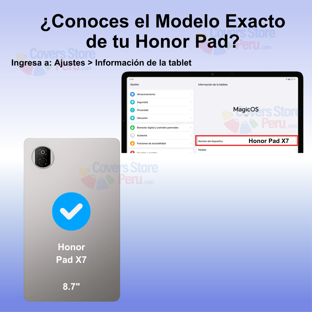 Funda para Honor Pad X7 8.7" Gomas 360 morada