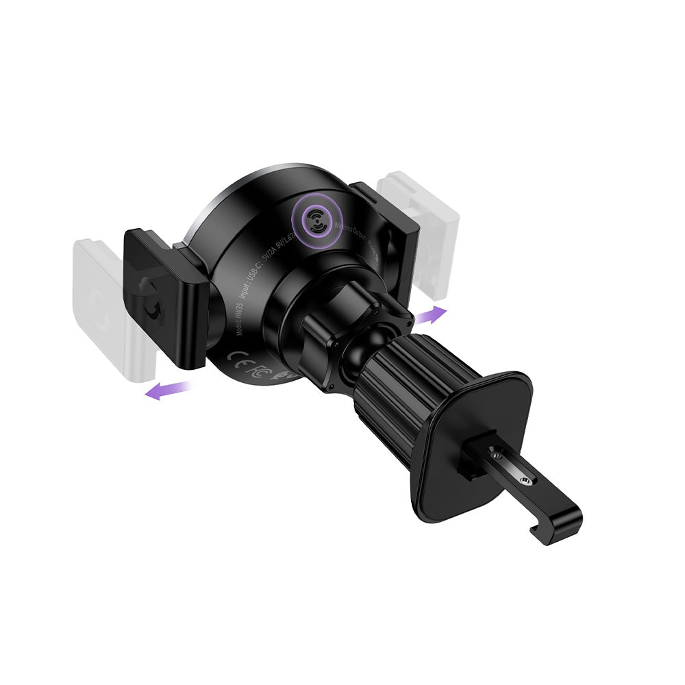 Soporte Magnetico Auto Hoco HW35 Carga Inalambrica ElectriNegro