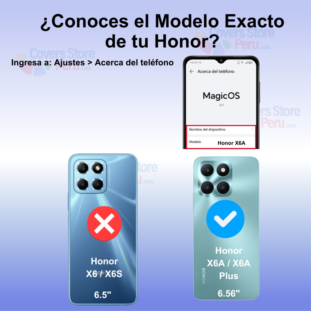 Funda para Honor X6A Ahumado con Anillo Verde Antishock