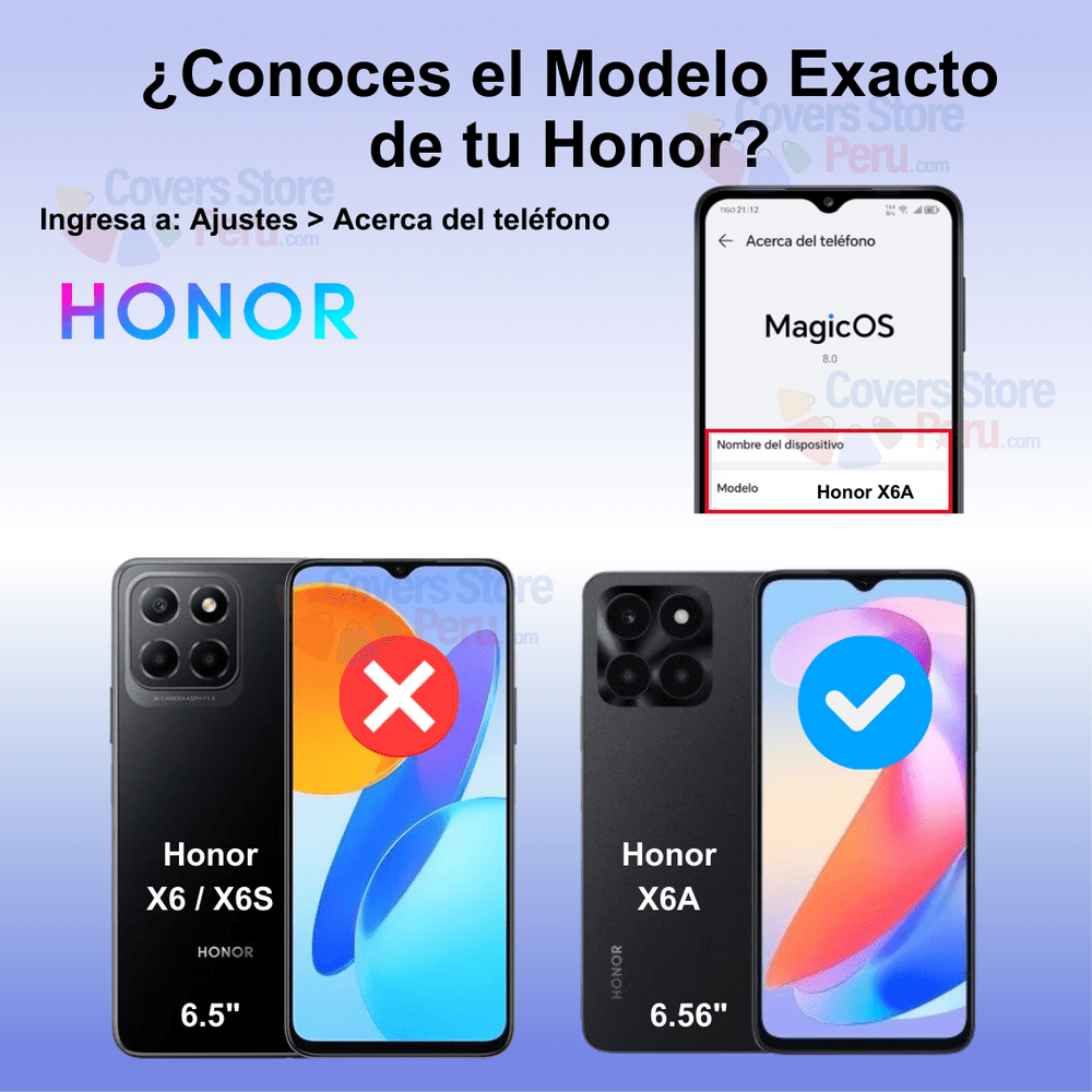 Mica Protector para Honor X6A Vidrio Templado OG Antishock