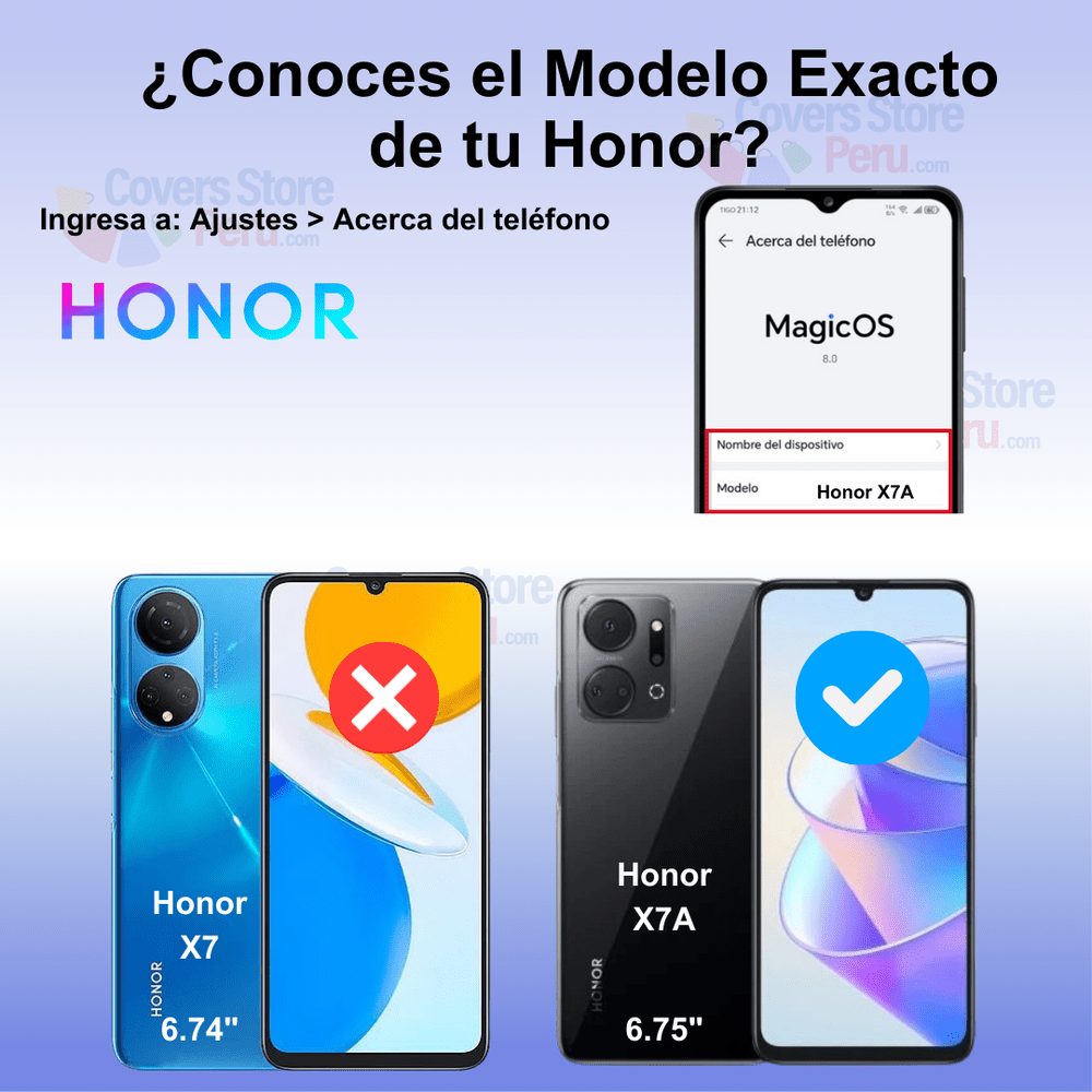 Mica para Honor X7A Cerámica Anti-Espía Antishock