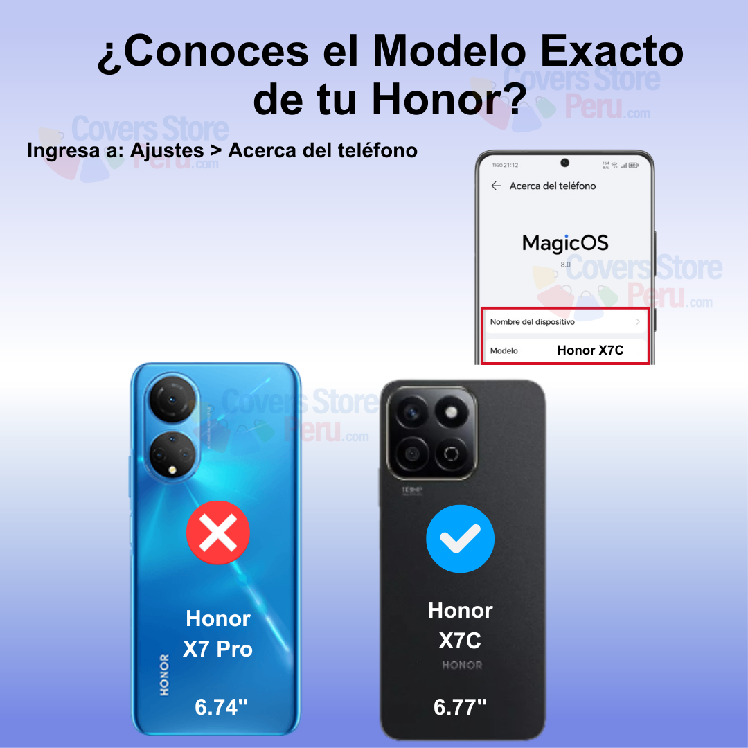 Funda Case para Honor X7C Jelly Pearl Negro