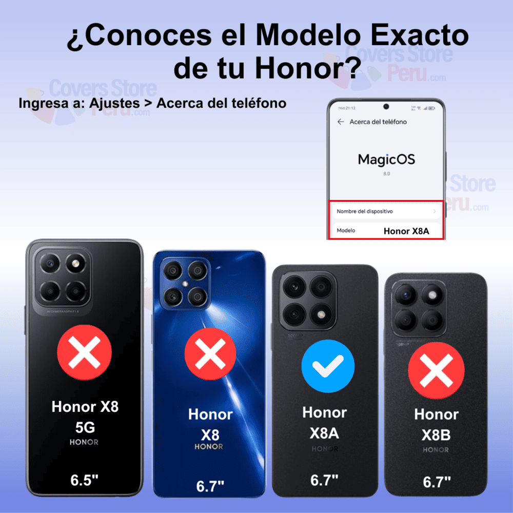 Funda para Honor X8A Ahumado con Anillo Negro Antishock