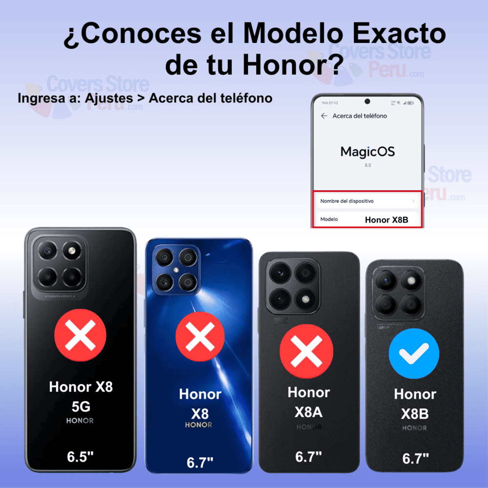 Funda para Honor X8B TPU esquinas reforzadas Antishock