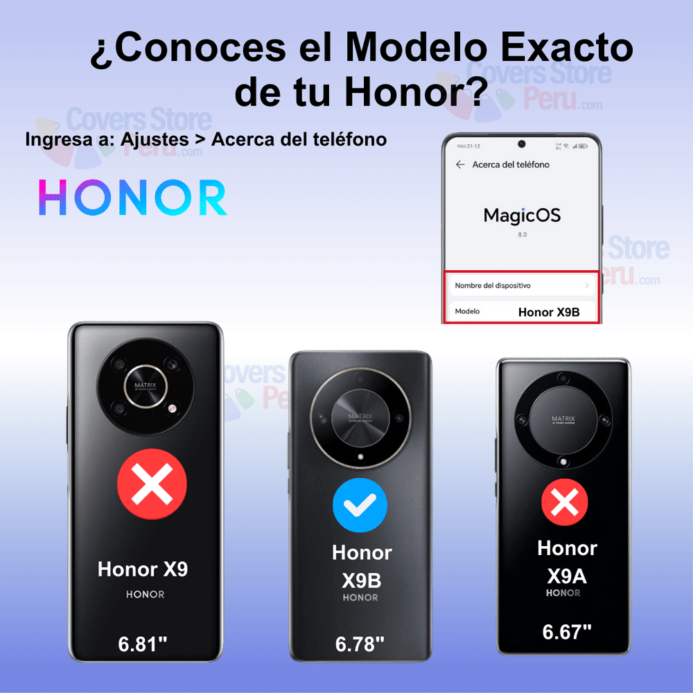Funda Case para Honor X9B Flip Cover Azul