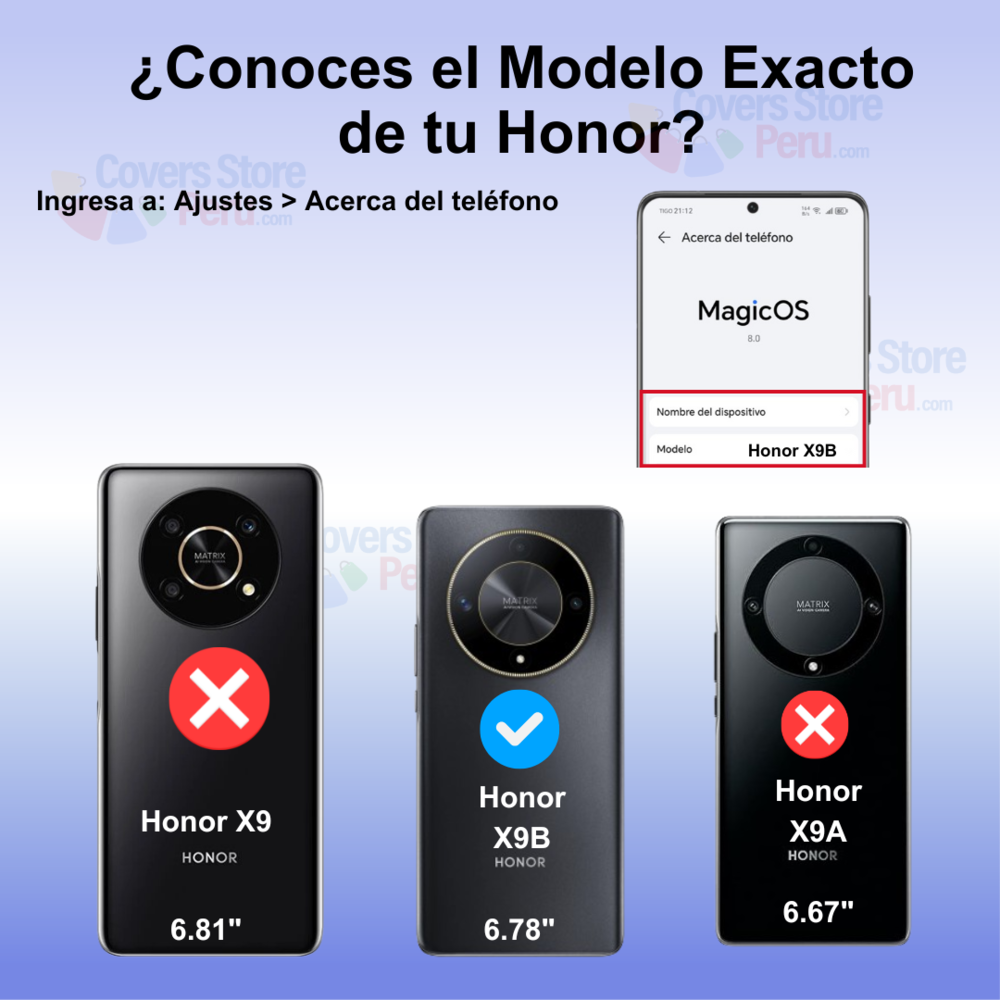 Funda para Honor X9B Anillo Metálico Azul Antishock