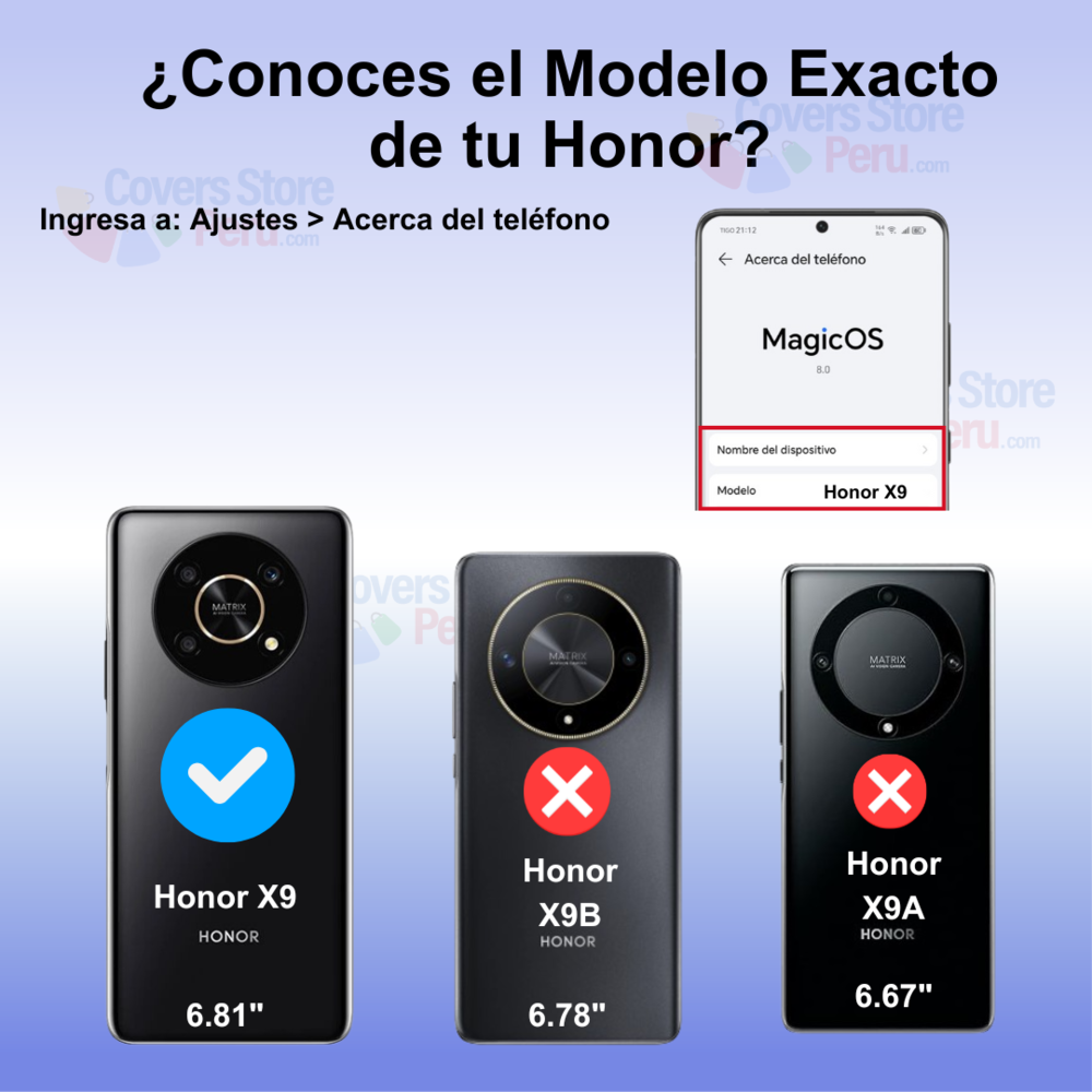 Funda para Honor X9 Ahumado con Anillo Verde Antishock