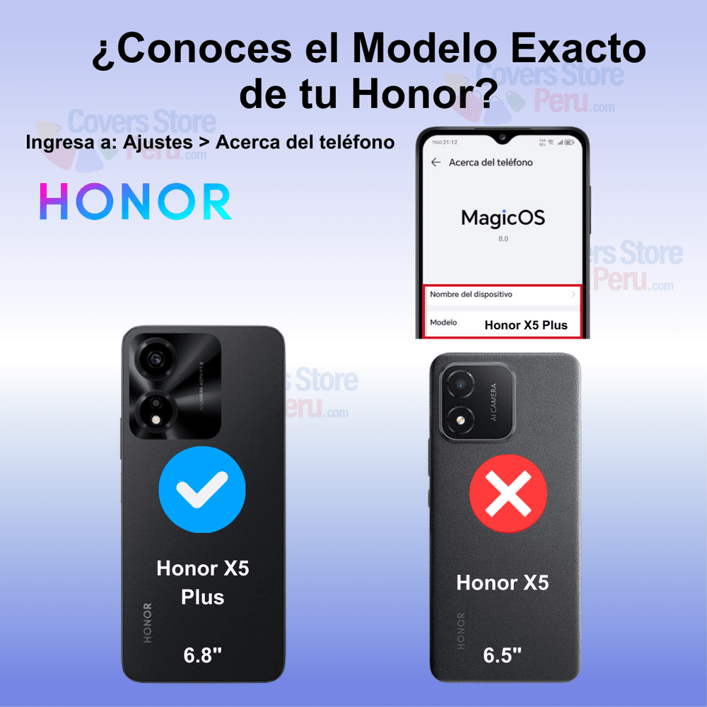 Funda para Honor X5 Plus Soft Feeling Antishock Azul