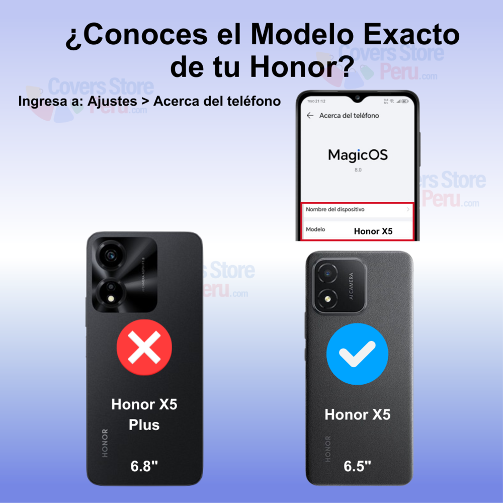 Funda para Honor X5 Holder Parante + Anillo Azul