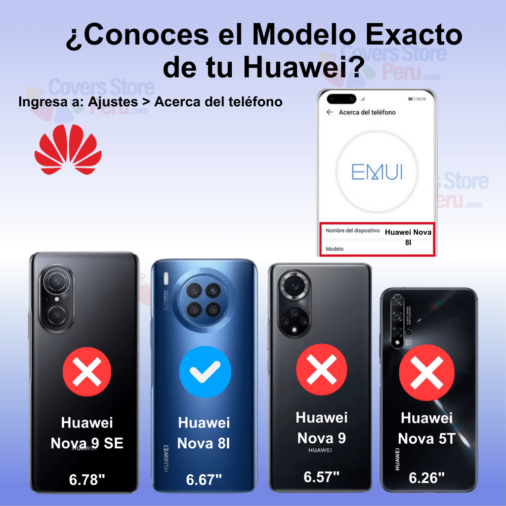 Funda Case de Huawei Nova 8i Holder Parante con Anillo Azul