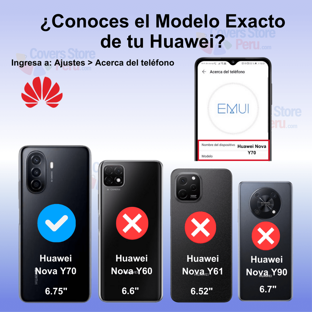 Funda para Huawei Nova Y70 Holder Parante con Anillo Azul