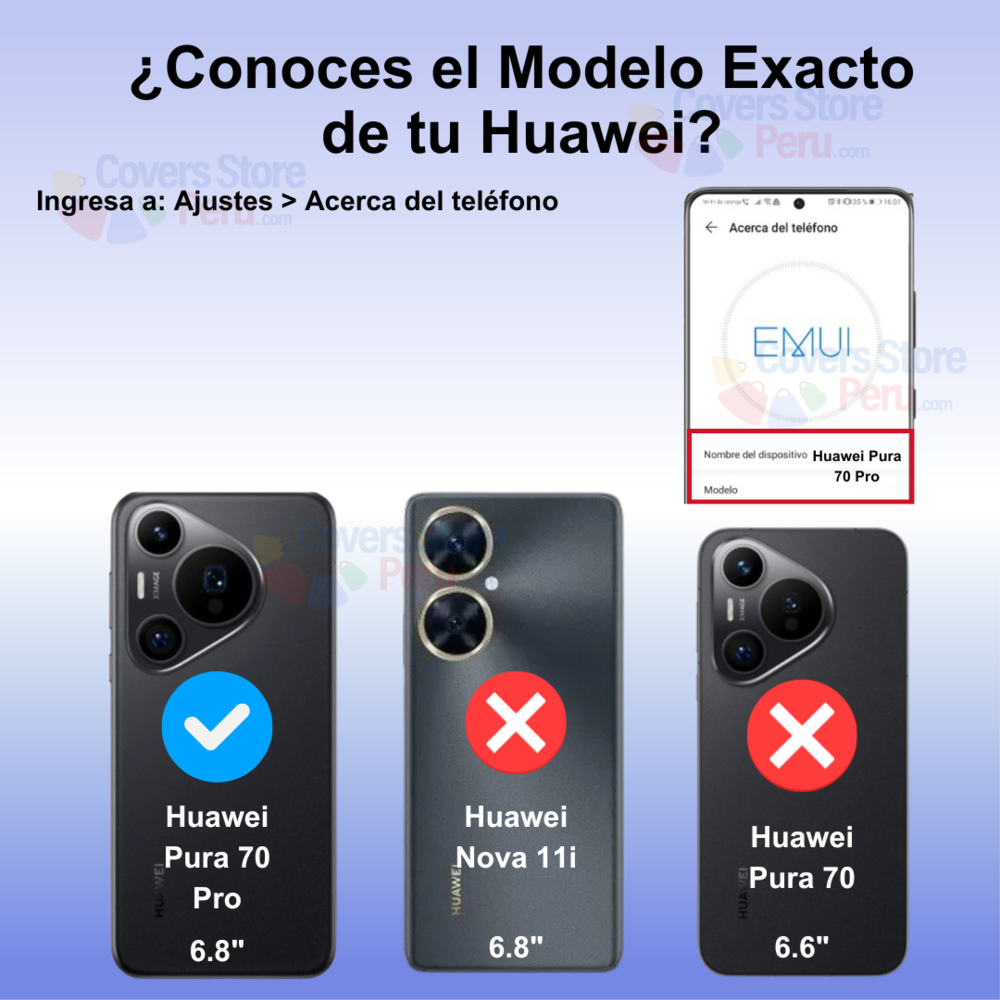 Funda para Huawei Pura 70 Pro Ahumado con Anillo Azul