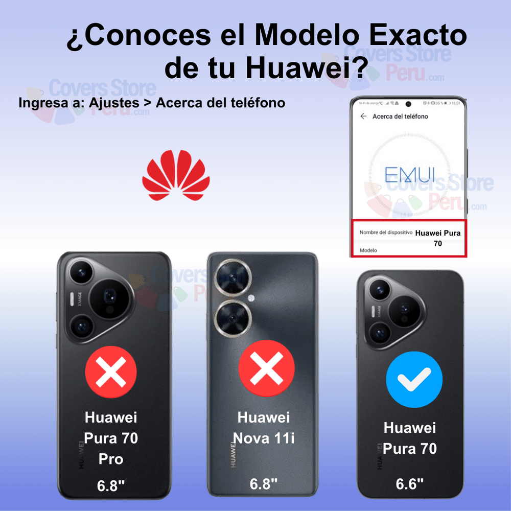 Funda para Huawei Pura 70 TPU 100% Transparente Antishock