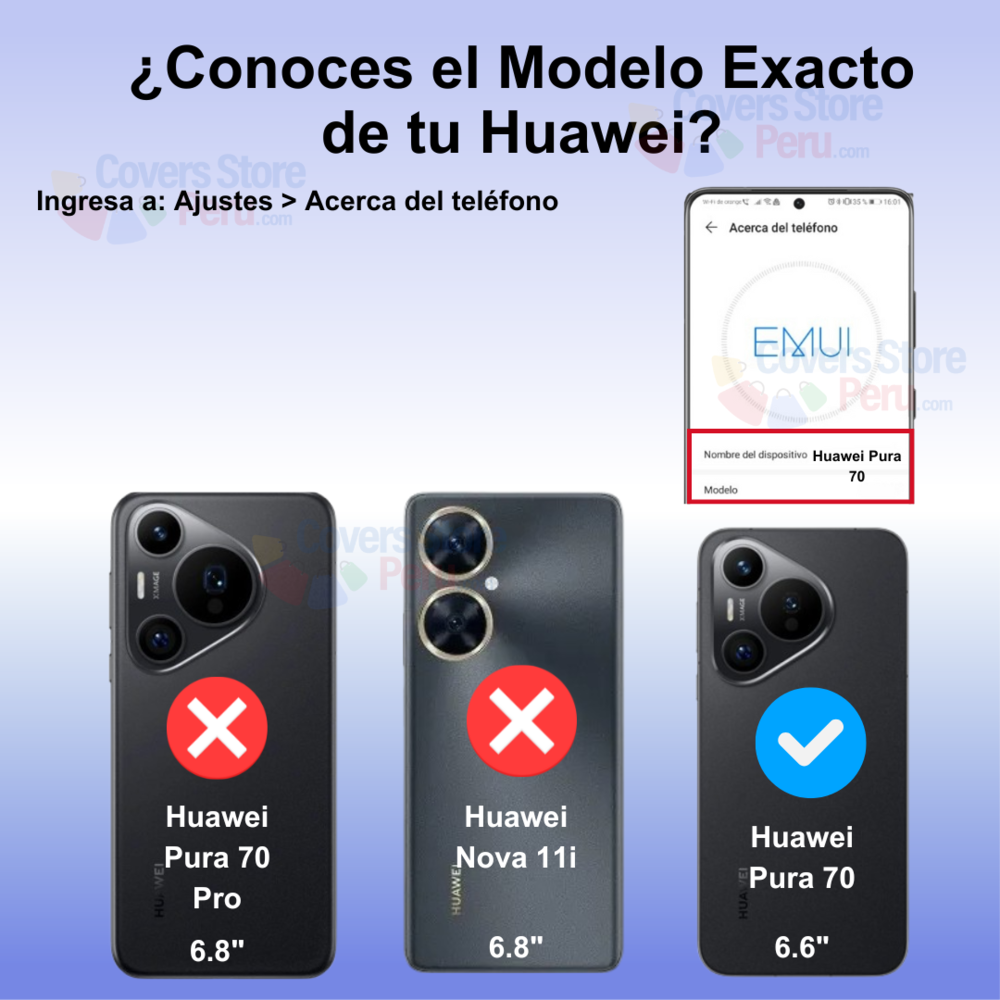 Funda para Huawei Pura 70 Ahumado con Anillo Azul Antishock
