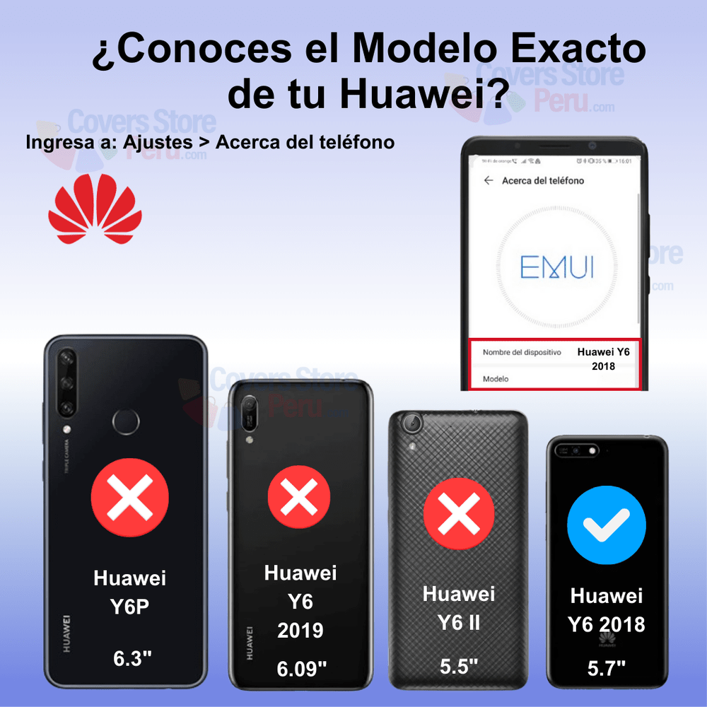 Funda Case de Huawei Y6 2018 Holder Parante con Anillo Azul