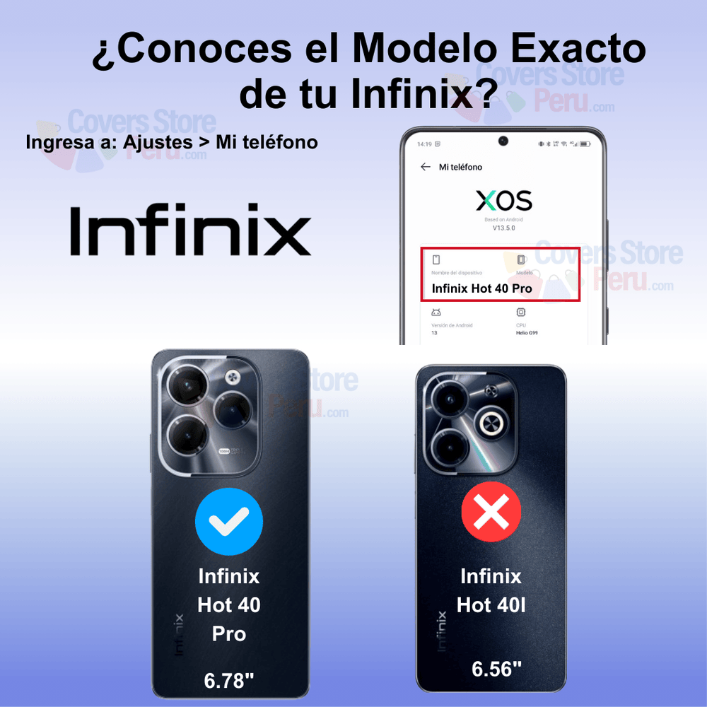 Funda para Infinix Hot 40 Pro Space Original Transparente