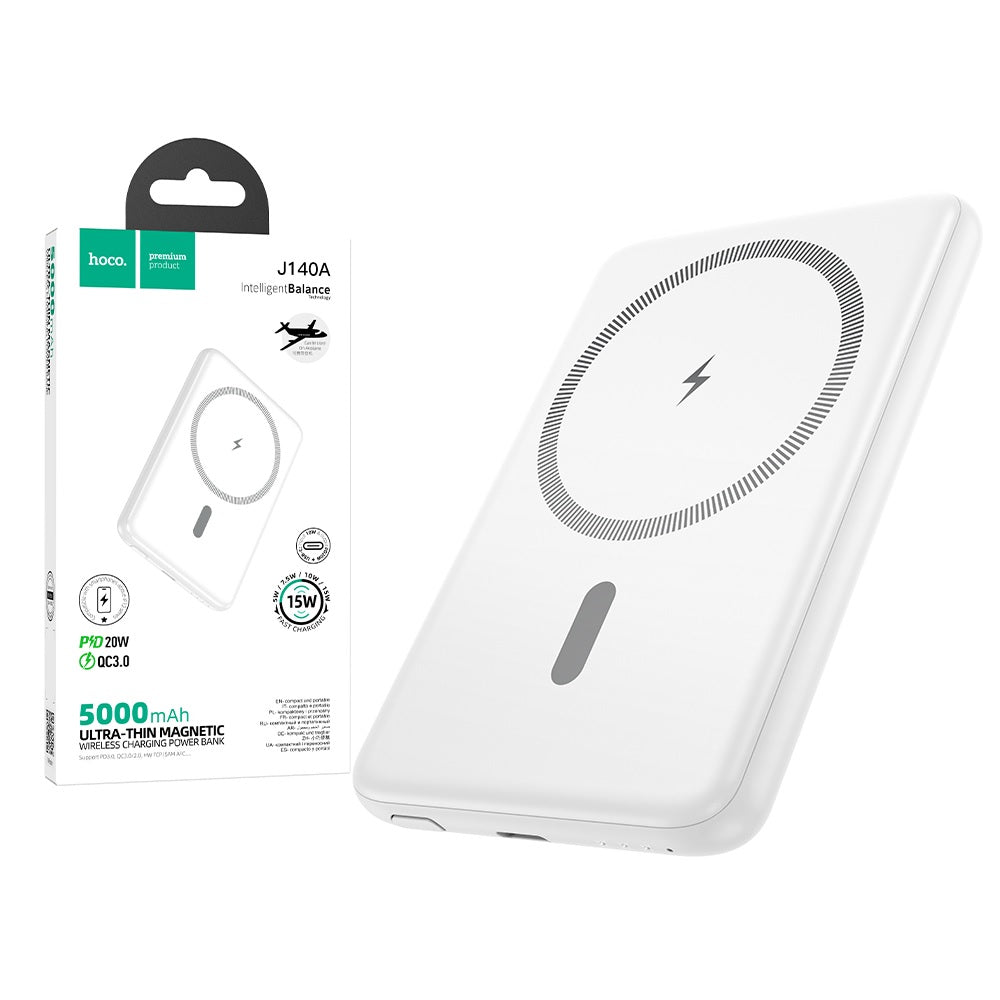 Power Bank 5000mAh Hoco J140A Magsafe Blanco