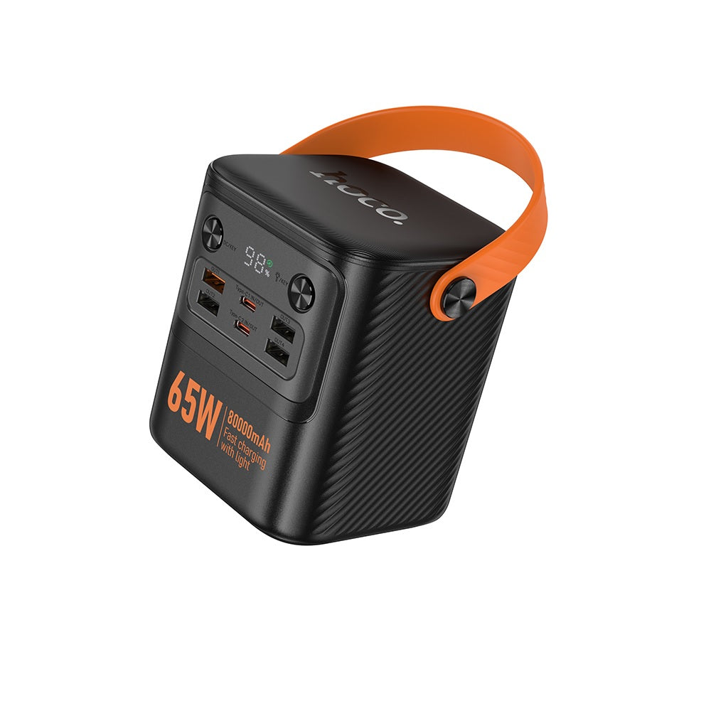 Power Bank 80000mAh Hoco J152 Pro PD65W Luz Negro