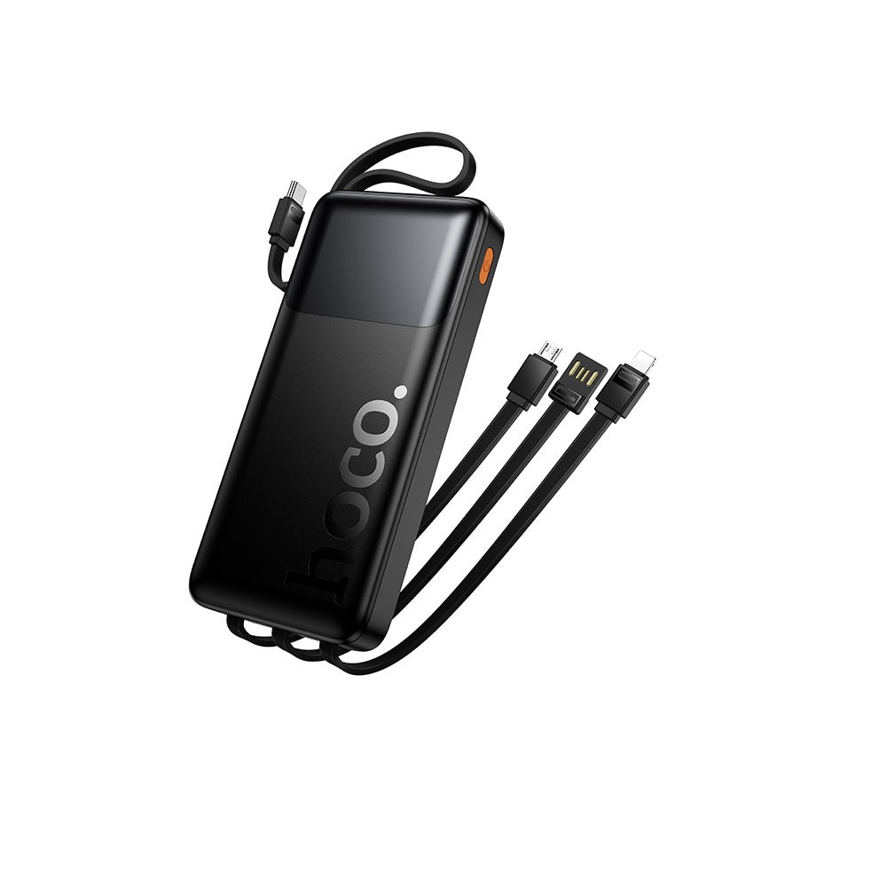 Power Bank 10000mAh Hoco J156 Founder 4 Cables 22.5W Negro