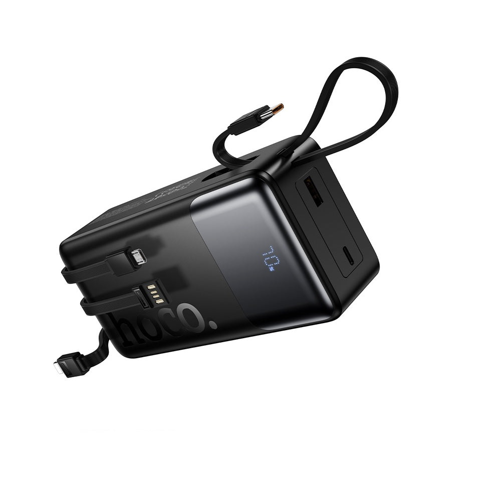 Power Bank 4 Cables 30000mAh Hoco J156B PD20W 22.5W Negro